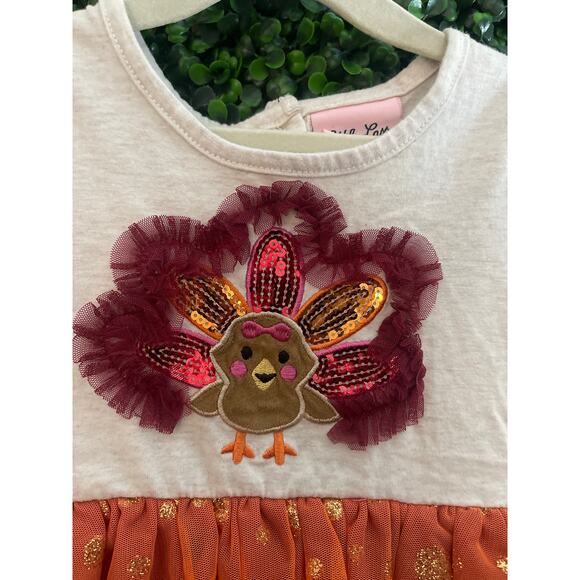 Little Lass Thanksgiving Dress, Toddlers size 24 Months, - Picture 2 of 7